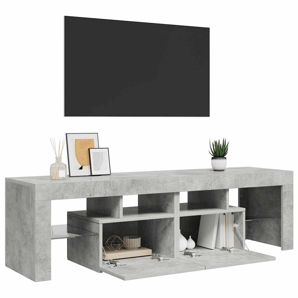 Tv table with led light 140x36.5x40 cm - concrete grey, 1 - number 6.