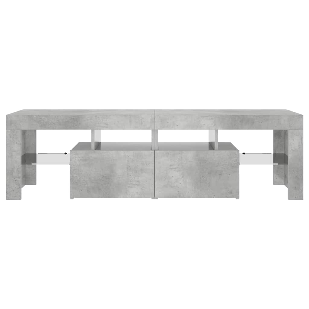Tv table with led light 140x36.5x40 cm - concrete grey, 1 - number 9.