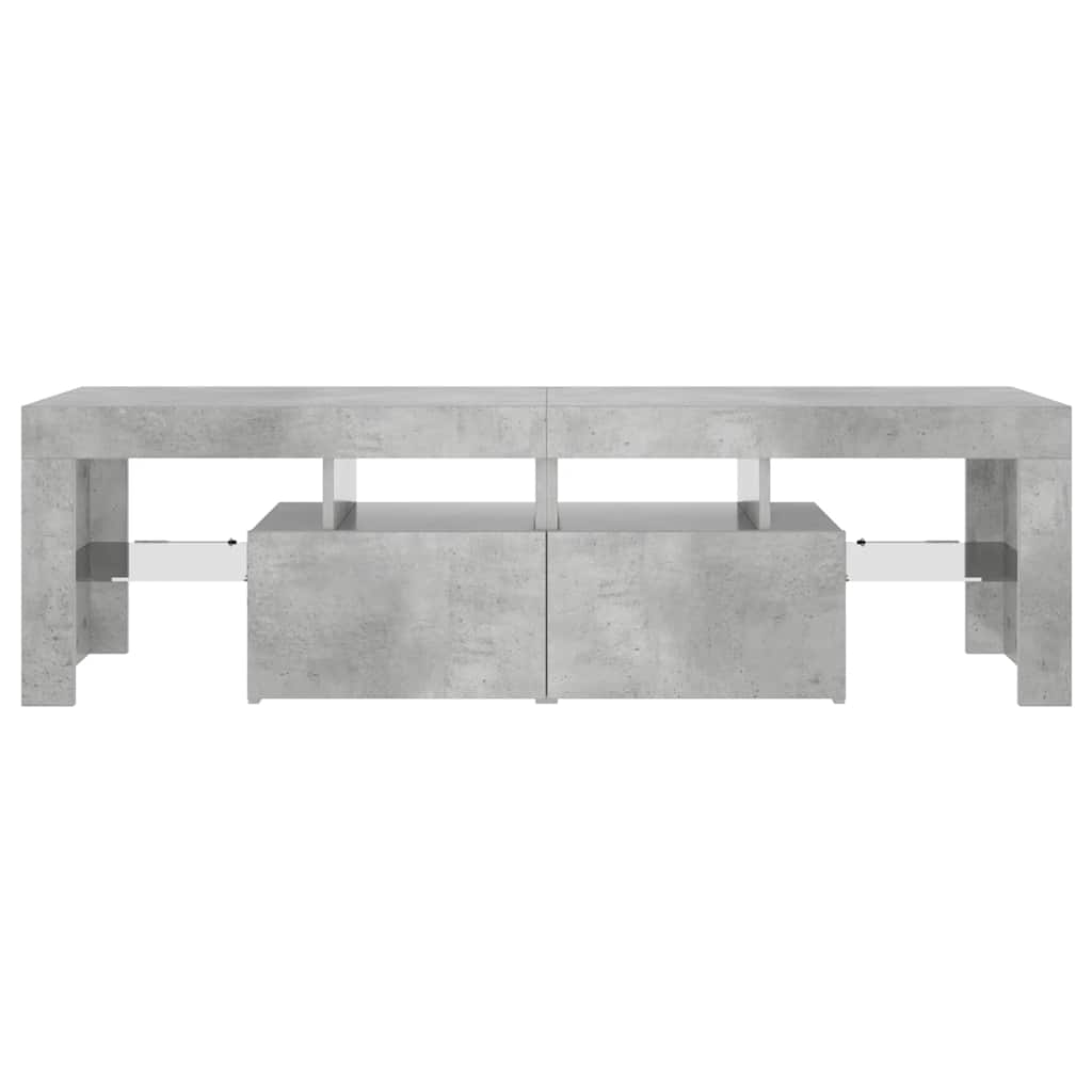 Tv table with led light 140x36.5x40 cm - concrete grey, 1 - number 8.