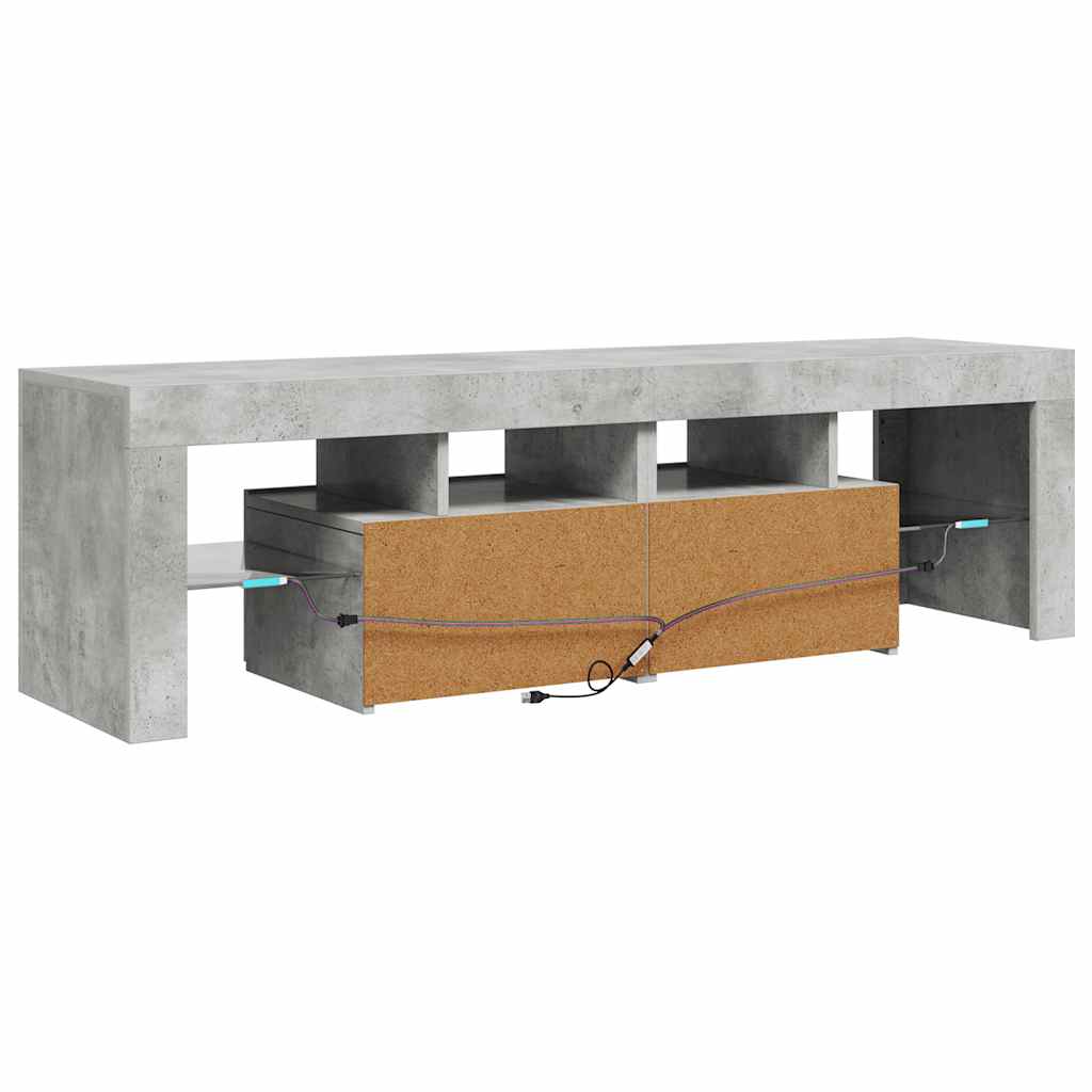 Tv table with led light 140x36.5x40 cm - concrete grey, 1 - number 11.