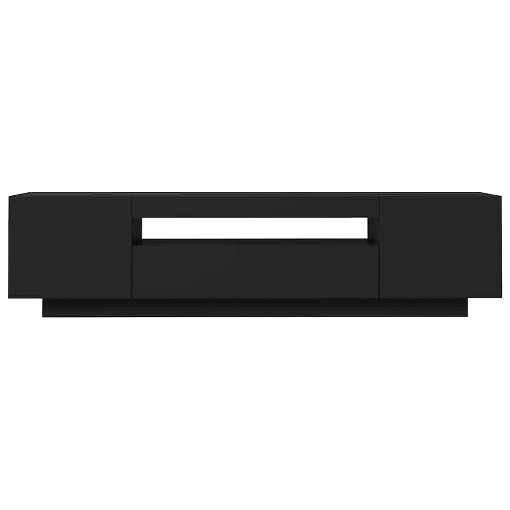 Tv-stativ med led-lys 160x35x40 cm - svart, 1 - number 8.