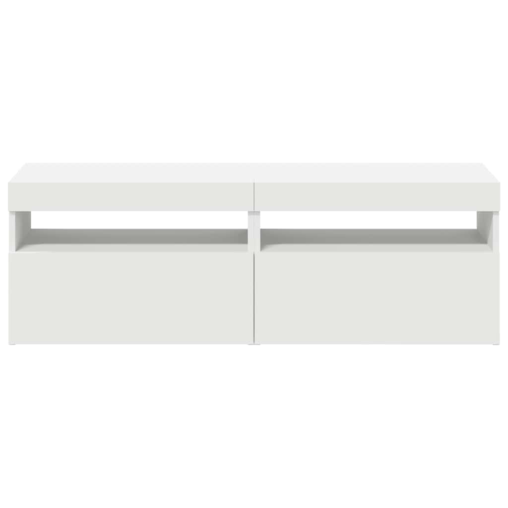 Tv-borde med led-lys 2 stk. 60x35x40 cm hvid - number 9.