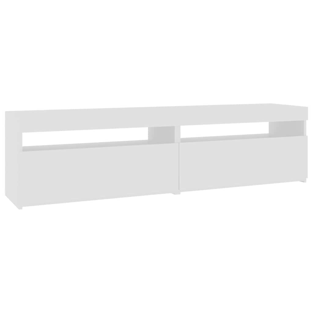 Tv-borde stk. med led-lys 75x35x40 cm - hvid, 2, 75 cm - number 2.