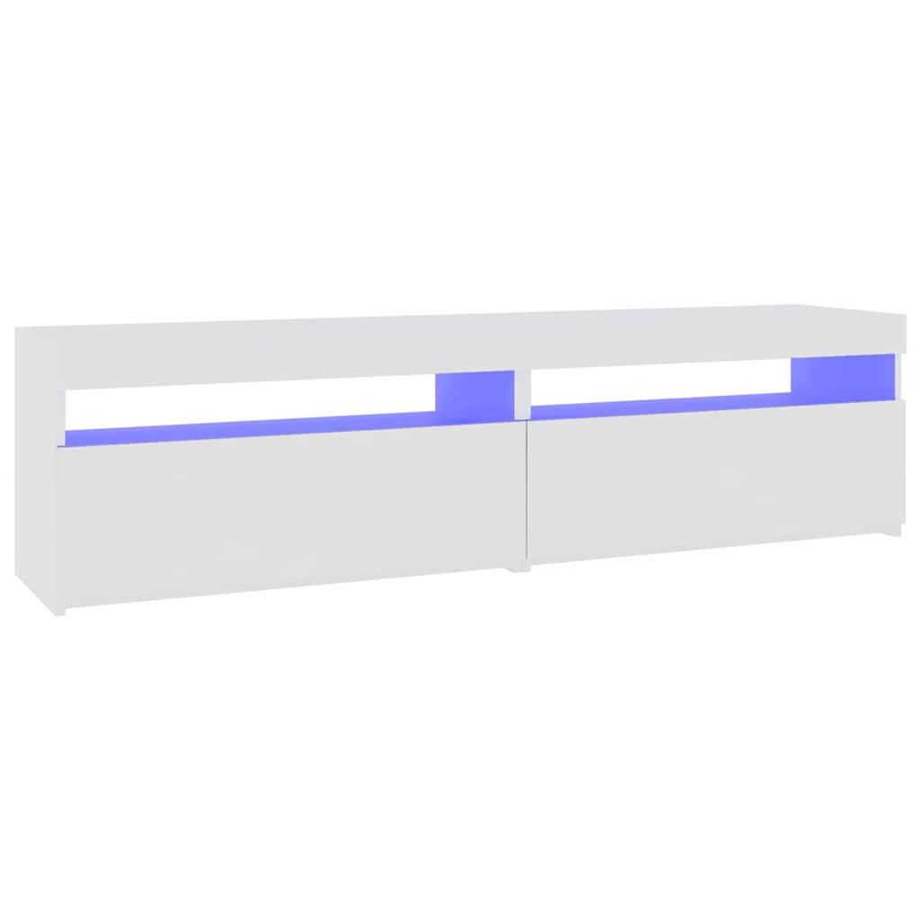 Tv-borde stk. med led-lys 75x35x40 cm - hvid, 2, 75 cm - number 7.