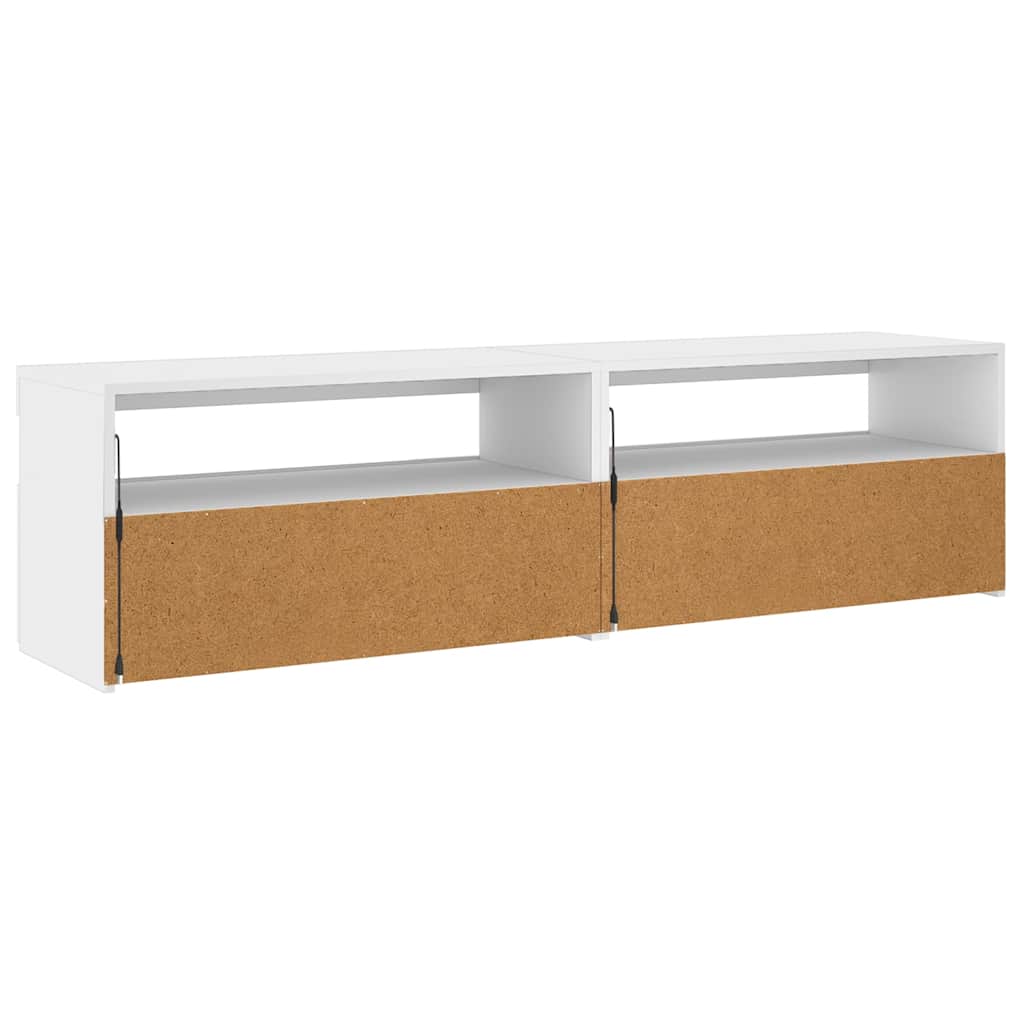Tv-borde stk. med led-lys 75x35x40 cm - hvid, 2, 75 cm - number 11.