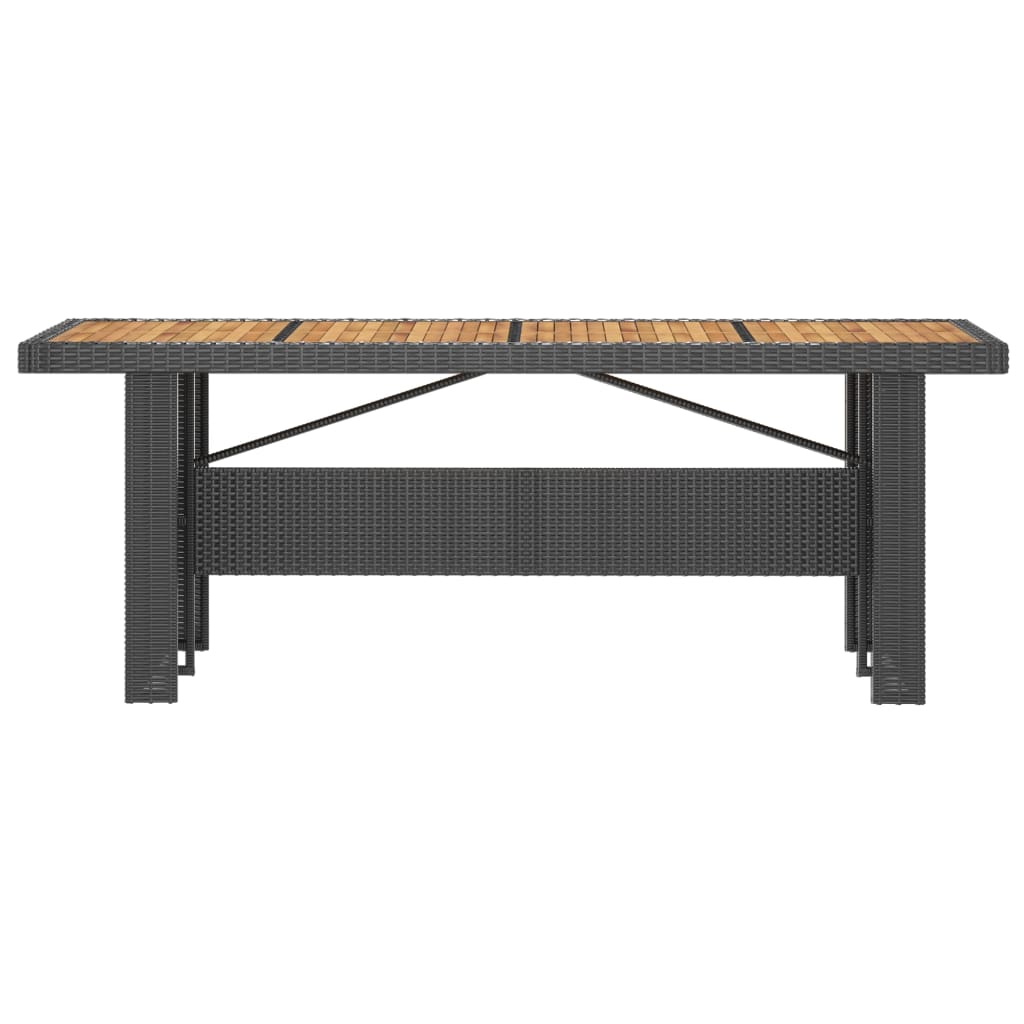 Zestaw stolika na zewnątrz 9 części z poduszkami polyattan black - czarno -brązowe, 8 - number 10.