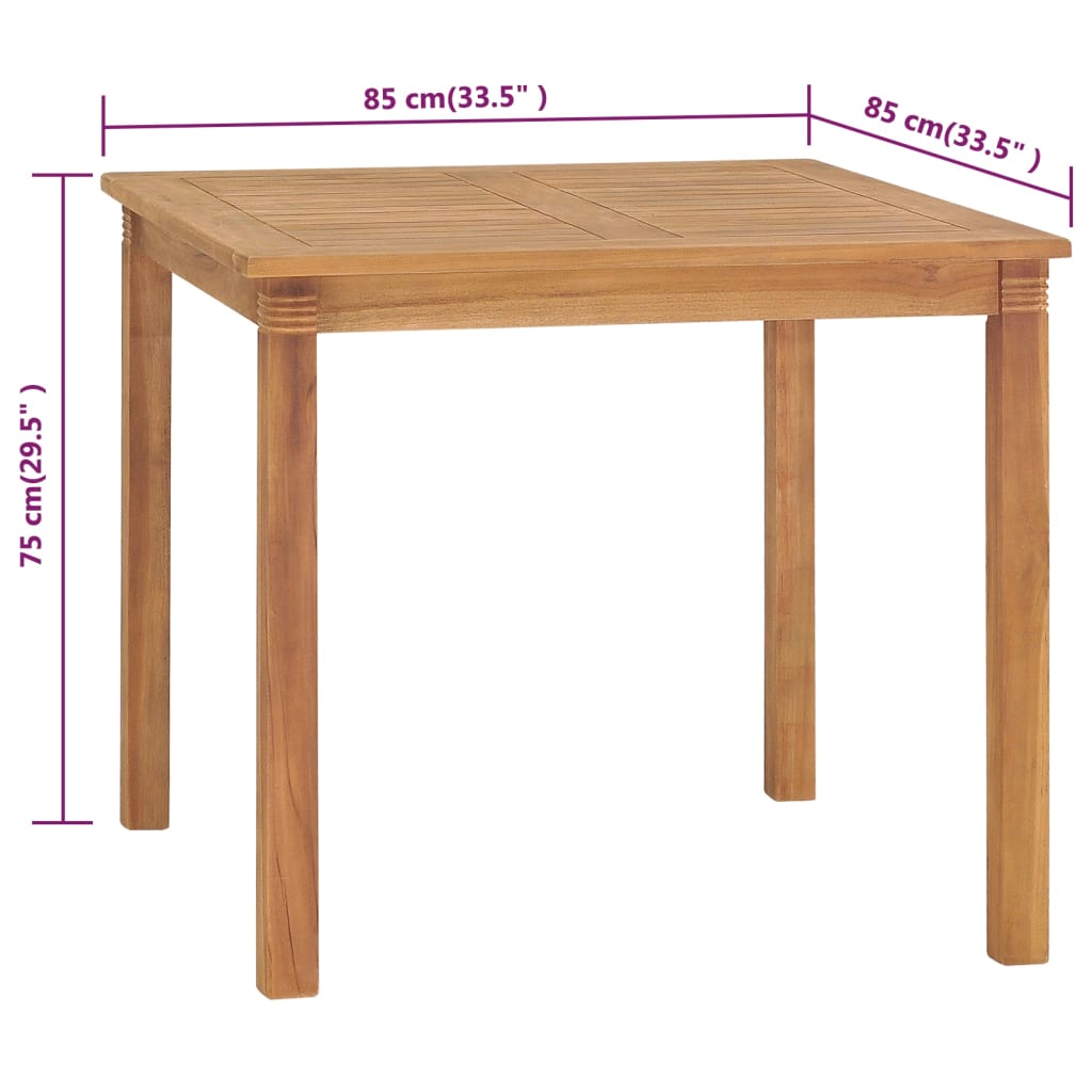 Vrtna blagovaonska garnitura 3 komada punog tikovine - smeđa, 2 - number 9.