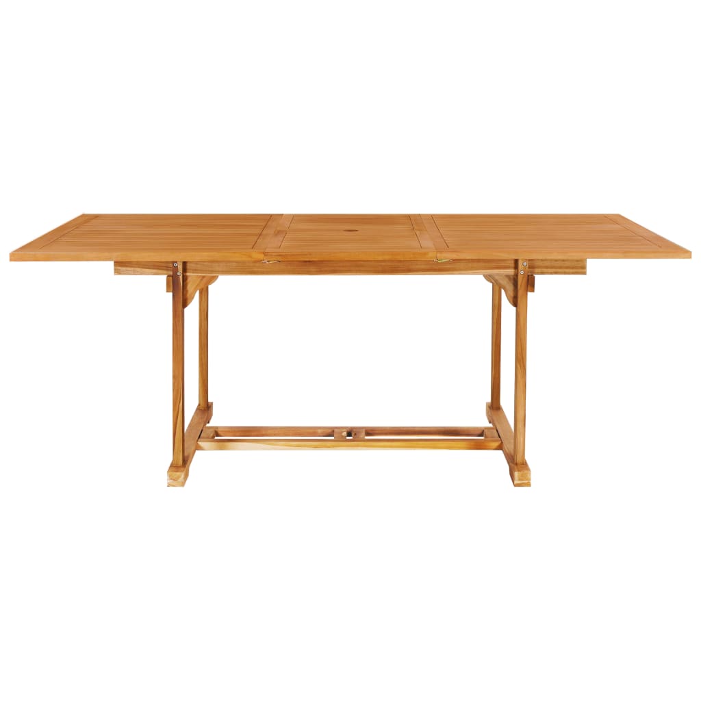 Vrtna blagovaonska garnitura 7 komada punog tikovine - pravokutna, 6 - number 6.