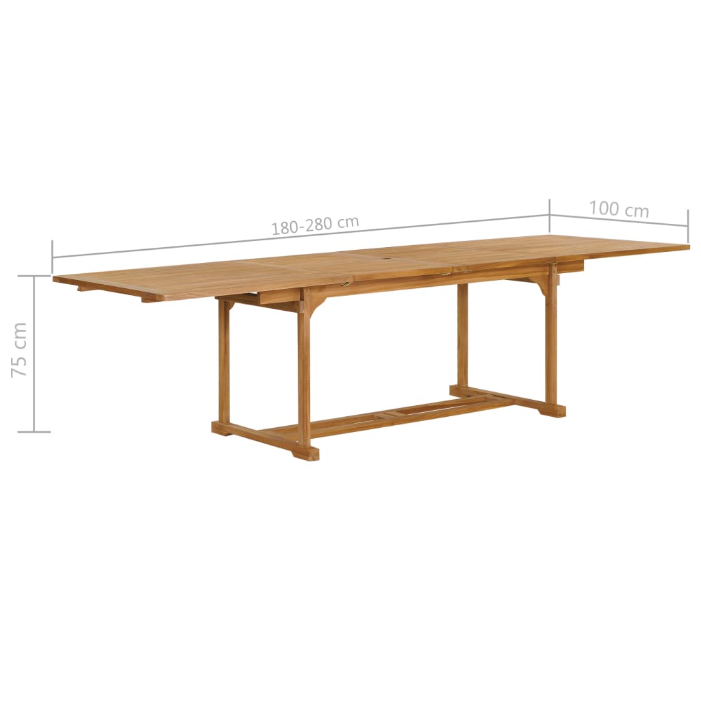 Spisebordsett for hagen 9 deler heltre teak - number 11.