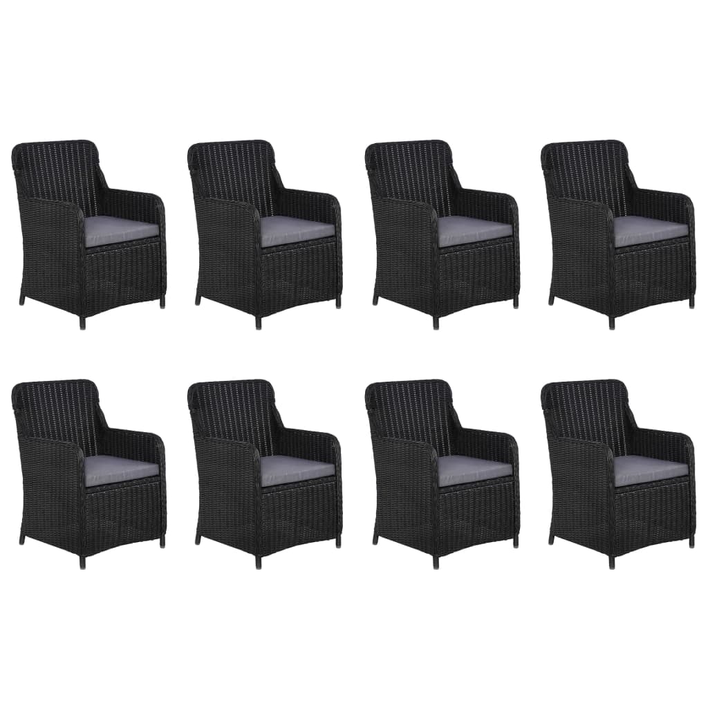 Zestaw stolika do ogrodu 11 części polyrattan - czarny, 1 - number 2.