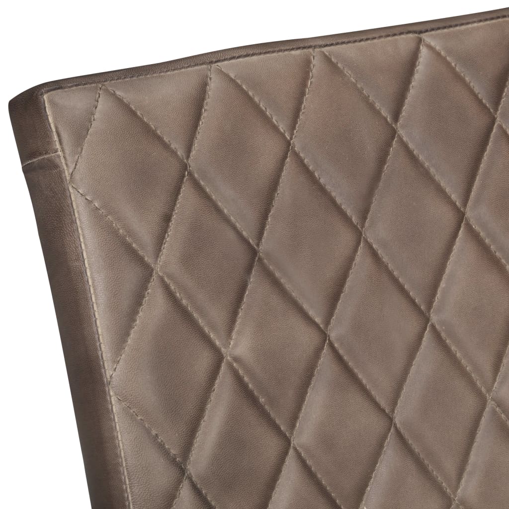 Krzesła do jadalni z wspornikiem pc. skóra naturalna brąz - ciemny brąz, 4, wzór 2 - number 6.