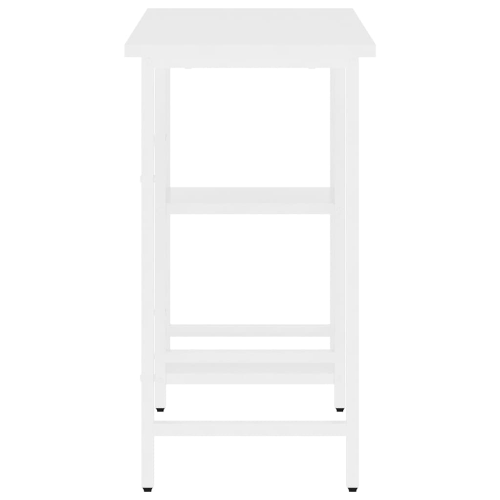 Biurko komputerowe 80x40x72 cm mdf i metal - białe - number 4.