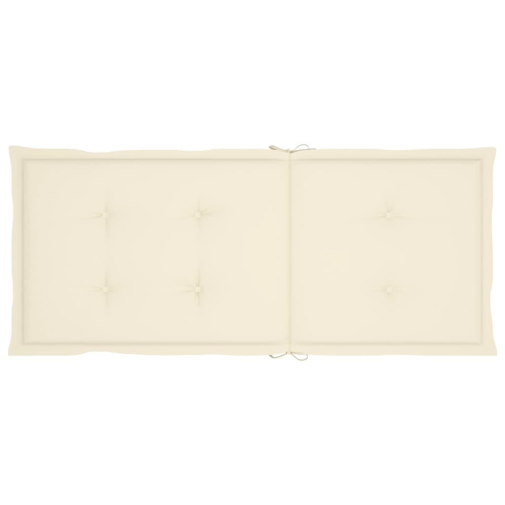 Sklopive vrtne stolice kom. s jastucima puno bagremovo drvo - krem, 120 x 50 x 3 cm, 3, 1 - number 8.