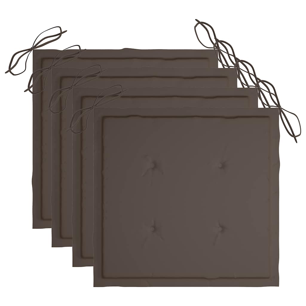 Havestole stk. med hynder massivt akacietræ - gråbrun, 3, 1 - number 6.