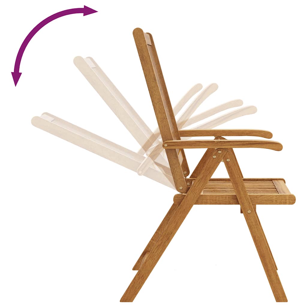 Foldbare havestole 4 stk. massivt akacietræ - number 9.