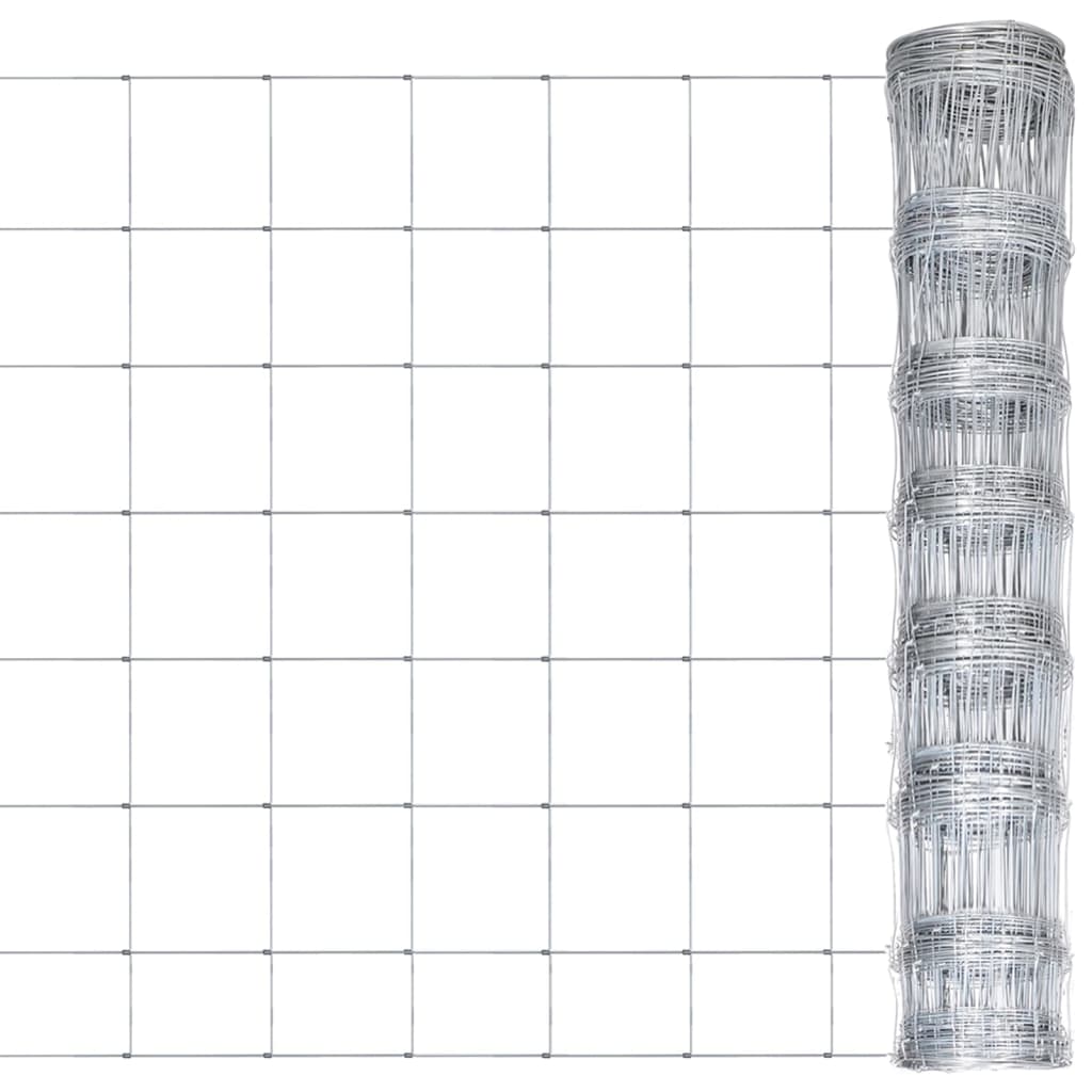 Trädgårdsstaket galvaniserat stål silver - 50 x 1 m, 1,8 trådar (2 mm), 30 cm - number 1.