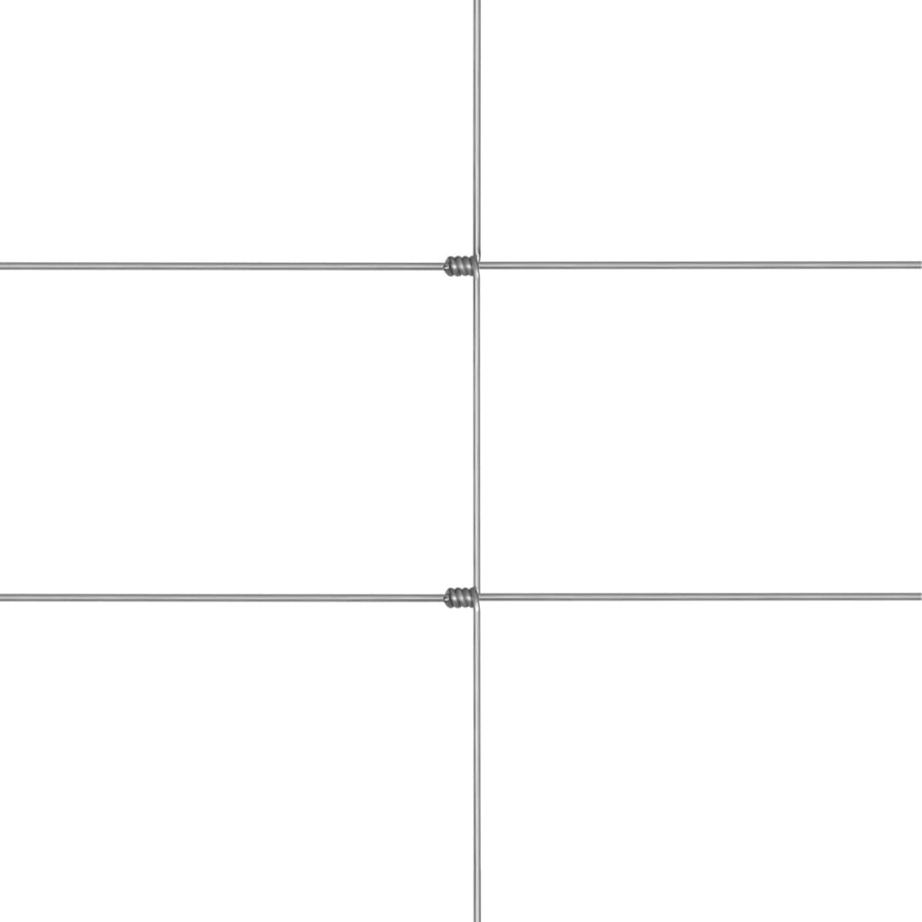 Vrtna ograda pocinčani čelik srebrna - 50 x 1 m, 1,8 niti (2 mm), 30 cm - number 4.