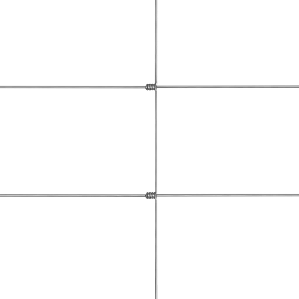 Trädgårdsstaket galvaniserat stål silver - 50 x 1 m, 1, 10 trådar (2 mm), 15 cm - number 3.