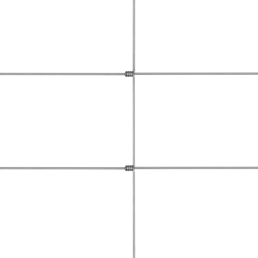 Fence garden 50x1,2 m galvanisé en acier argent coloré - 50 x 1,2 m, 1, 10 fils, 15 cm - number 4.