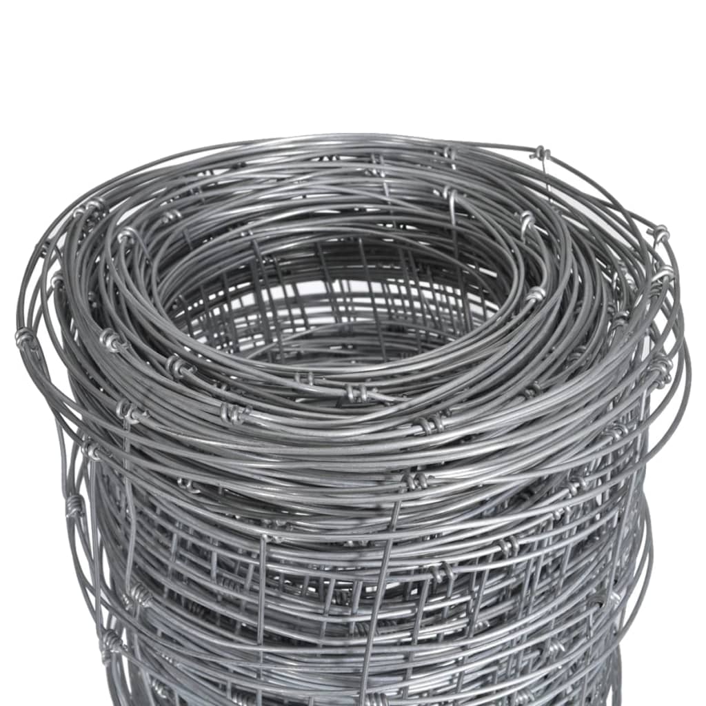 Havehegn 50x0,8 m galvaniseret stål sølvfarvet - number 4.