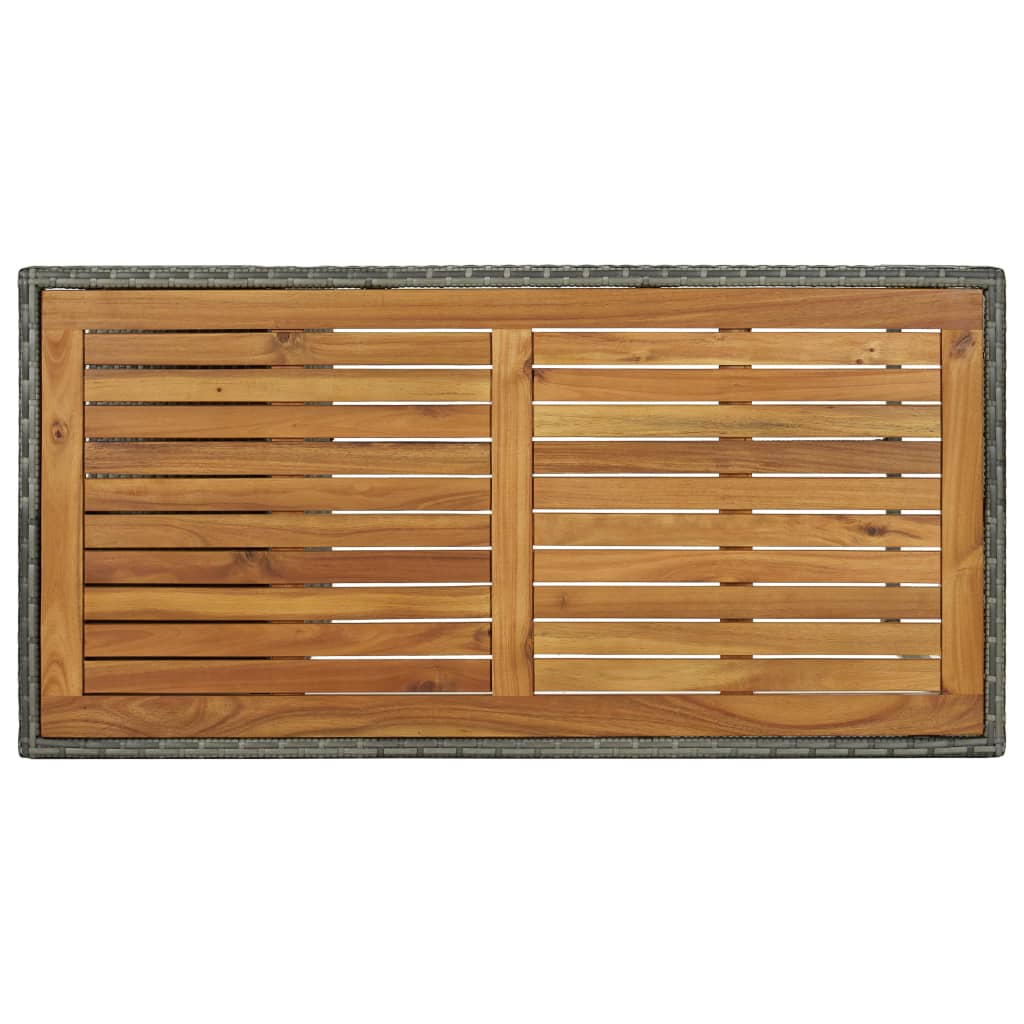 Havebarsæt 5 dele med hynder polyrattan - grå og brun, 1 - number 3.