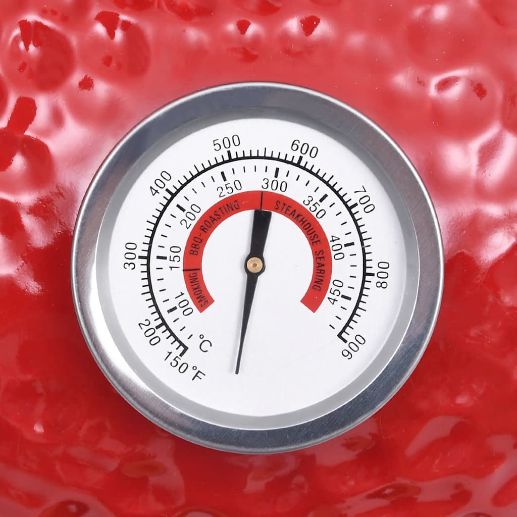 2-i-1 kamado-røgegrill 56 cm keramisk rød - number 10.