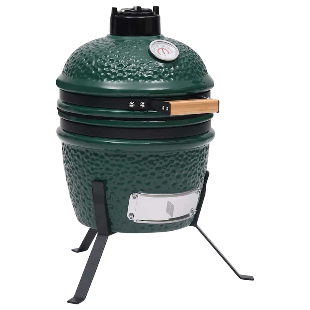 2-i-1 kamado-røgegrill 56 cm keramisk - grøn, 1 - number 1.