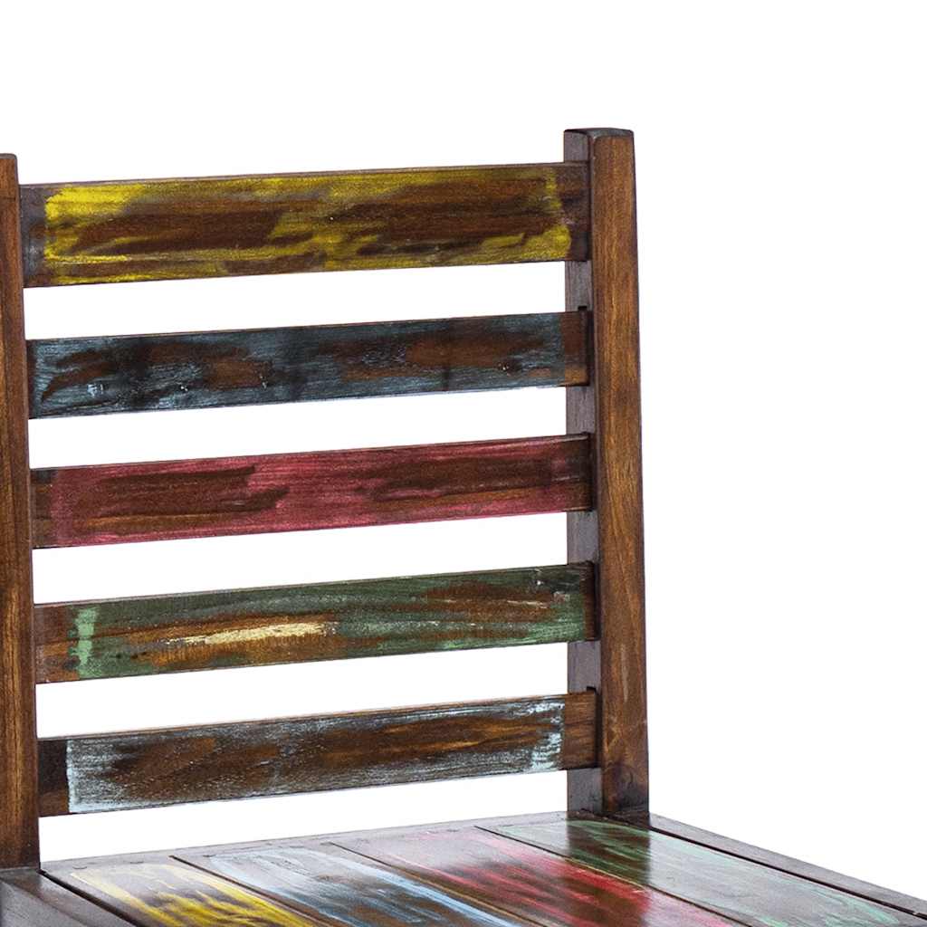 Stół jadalny krzesła szt. lite drewno odzyskane - 2 szt - number 6.