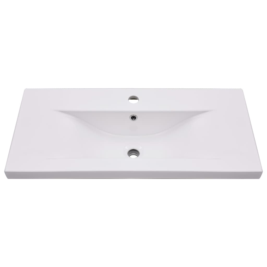 Umivaonik s ugradbenim sudoperom, bijeli iveral visoki sjaj - number 12.