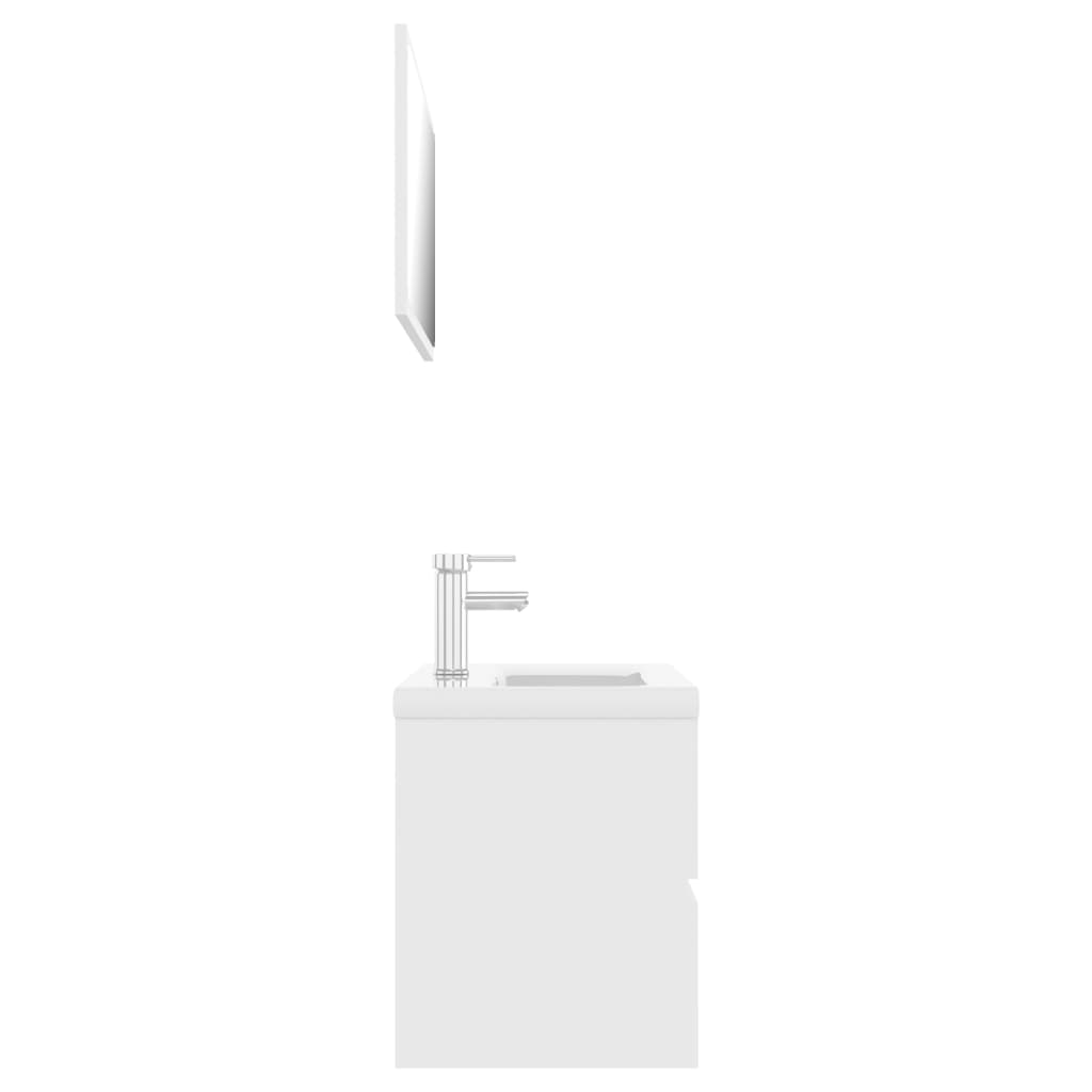 Set kupaonskog namještaja od konstruiranog drva bijeli - number 4.