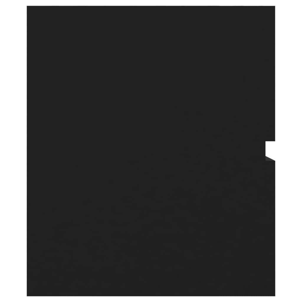 Zestaw mebli łazienkowych z drewna klejonego - czarny, 80 x 38,5 x 45 cm, z baterią, 1 - number 8.