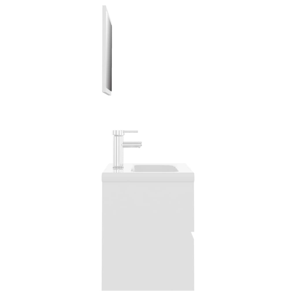 Zestaw mebli łazienkowych płyta wiórowa - biały, 60 x 38,5 x 45 cm, z baterią, 1 szt. - number 4.