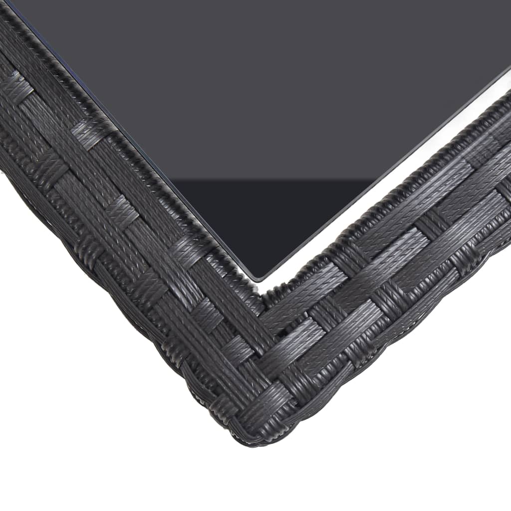 Blagovaonska stolna garnitura za vrt 3 dijela crna - number 11.