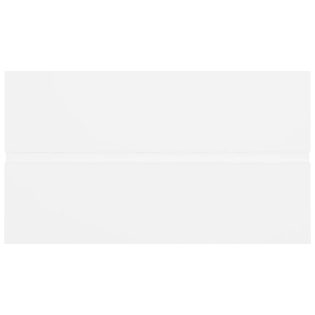 Ormarić s ugrađenim umivaonikom, konstruirano drvo - bijelo, 80 x 38,5 x 45 cm, 1, s slavinom i odvodom - number 9.