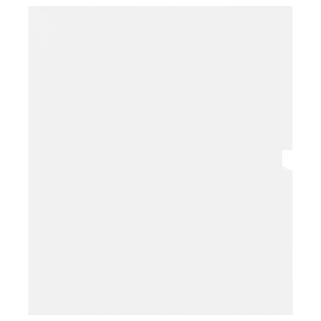 Ormarić s ugrađenim umivaonikom, konstruirano drvo - bijelo, 80 x 38,5 x 45 cm, 1, s slavinom i odvodom - number 10.