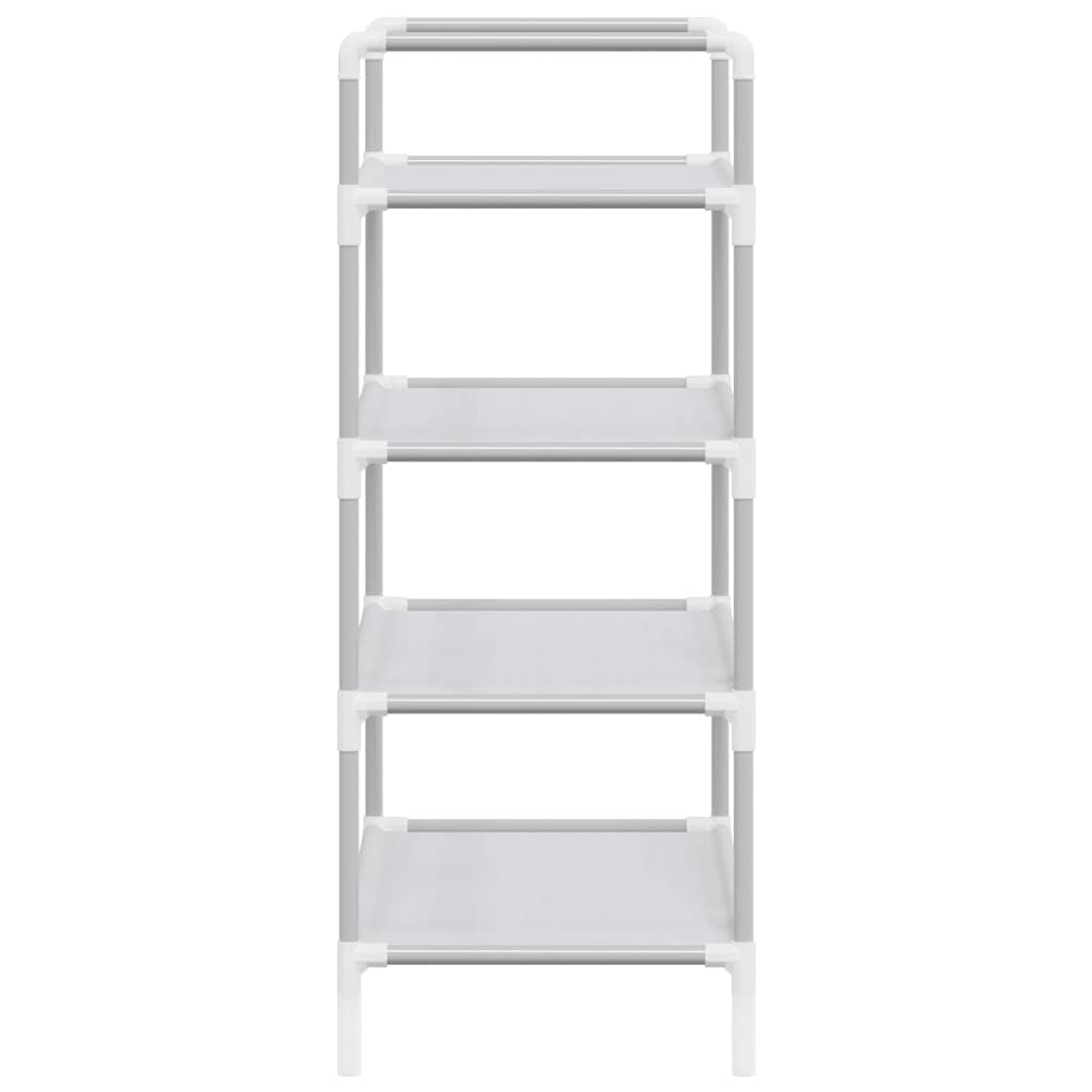 Stalak za cipele s 4 police metal i netkani materijal srebrne boje - number 4.