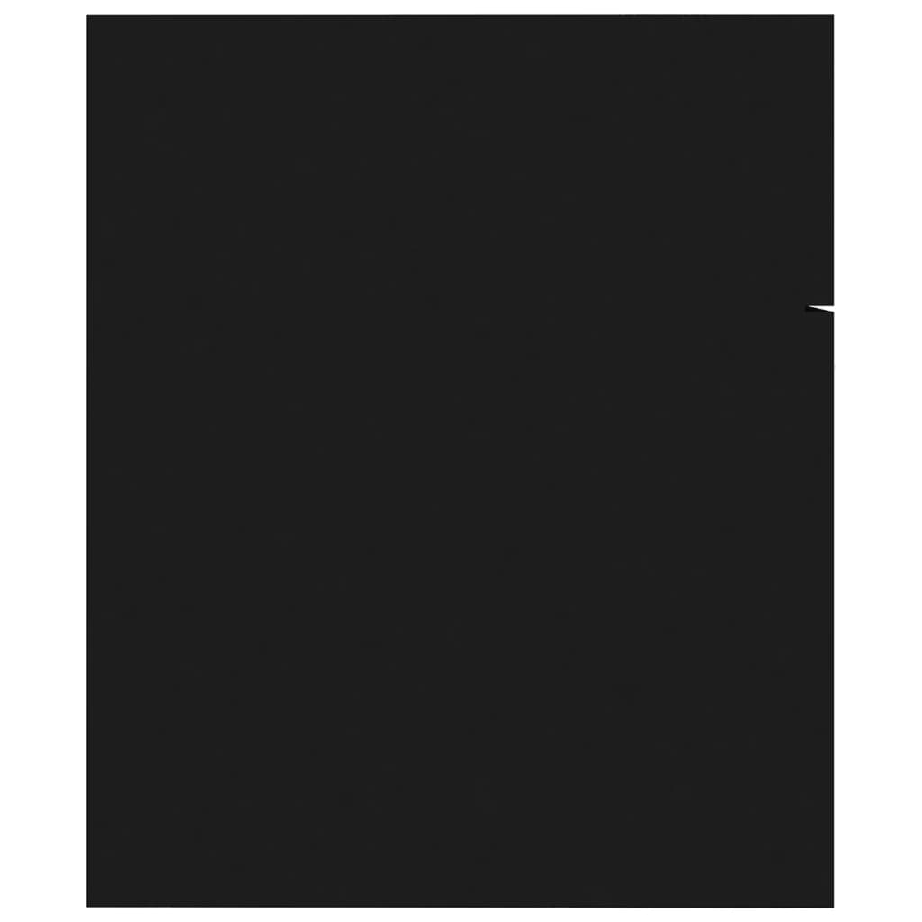 Szafka podumywalkowa z wbudowaną umywalką, drewno klejone - czarna, 60 x 38,5 x 46 cm, 1, bez kranu i odpływu - number 10.