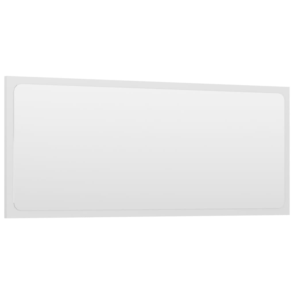 Zestaw mebli łazienkowych drewno klejone wysoki połysk - biały wysoki połysk, 90 x 38,5 x 46 cm, 1 - number 7.