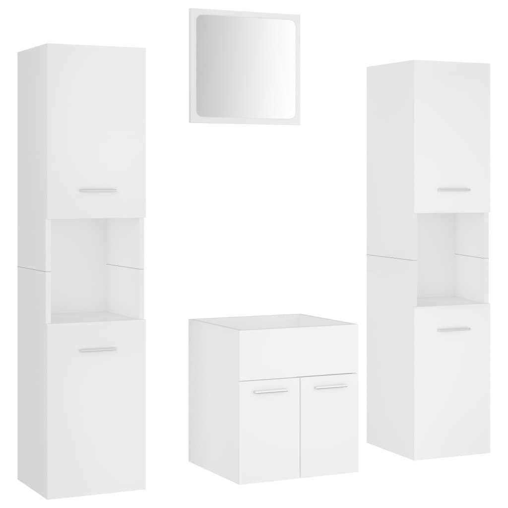 Set mobili da bagno truciolato - bianco, 41 x 38,5 x 46 cm, 1 - number 2.