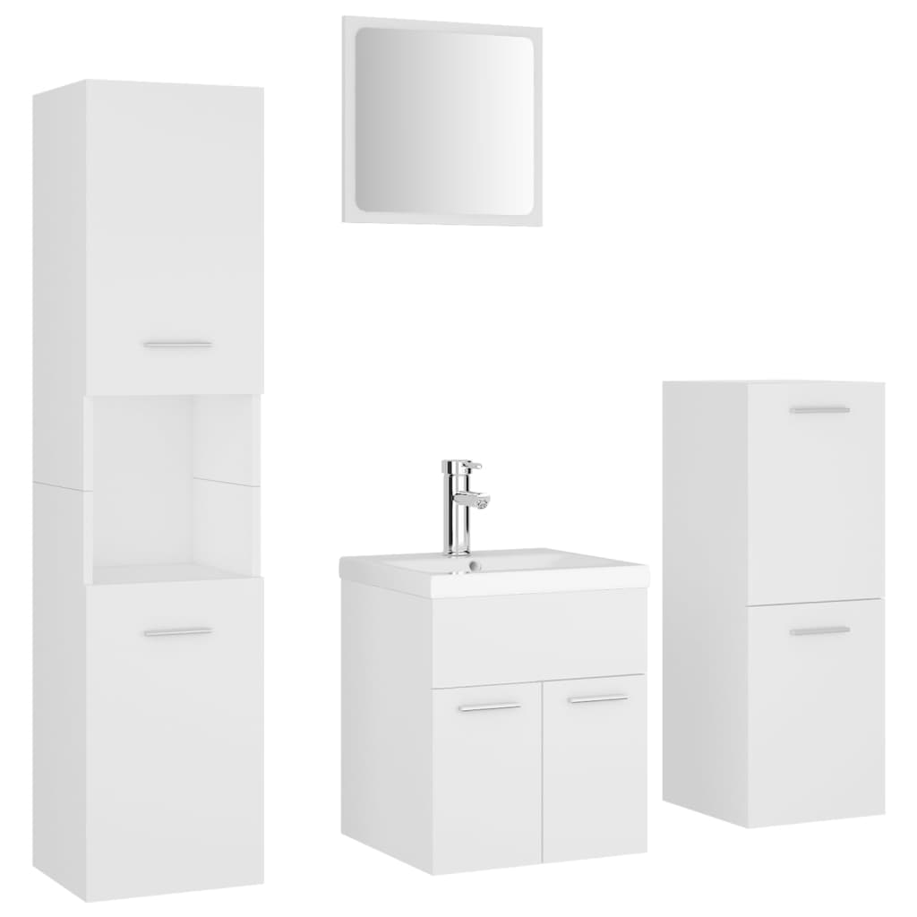 Set mobili da bagno truciolato - bianco, 41 x 38,5 x 46 cm, 1 - number 2.