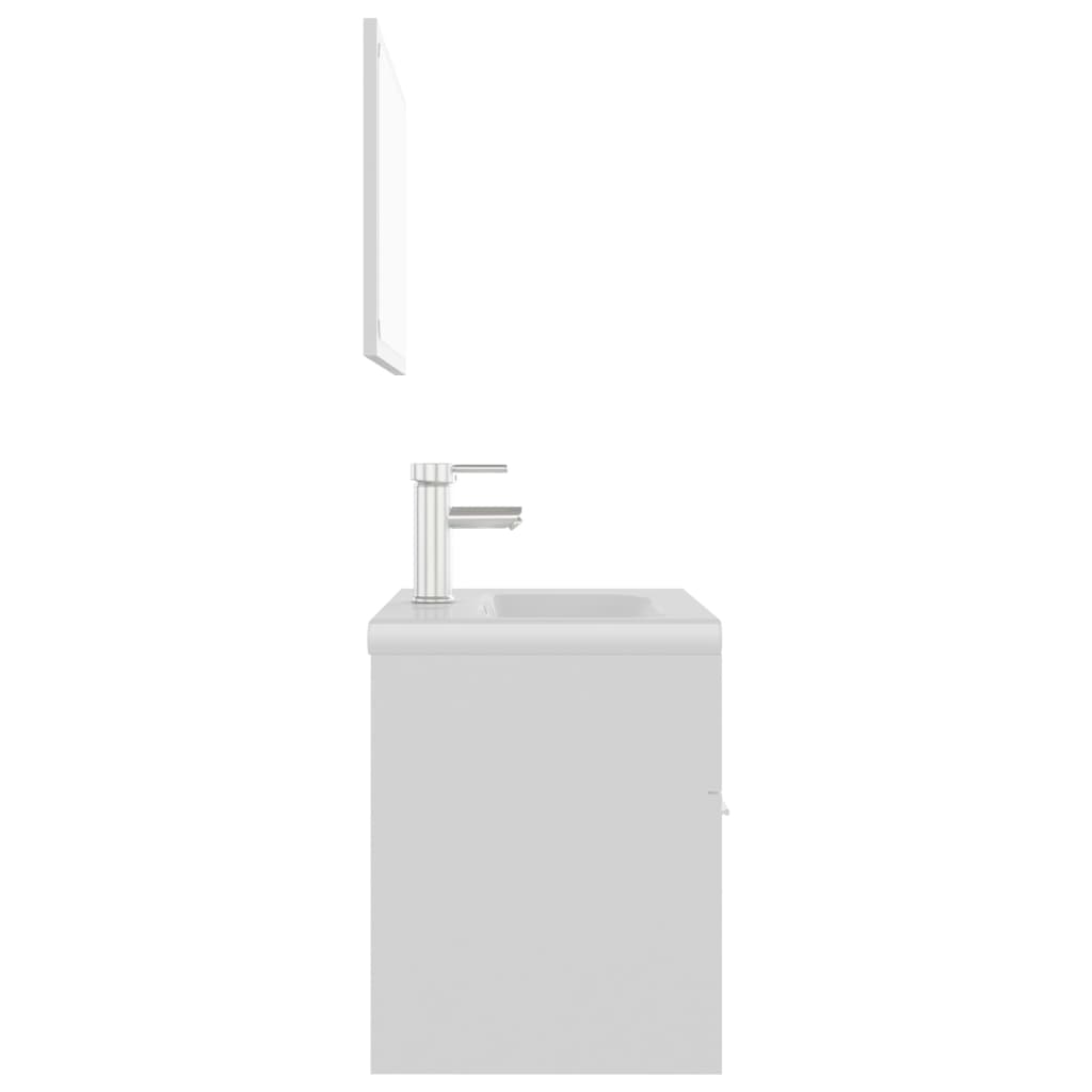 Badeværelsesmøbelsæt konstrueret træ - hvid, 60 x 38.5 x 46 cm, 1 - number 7.