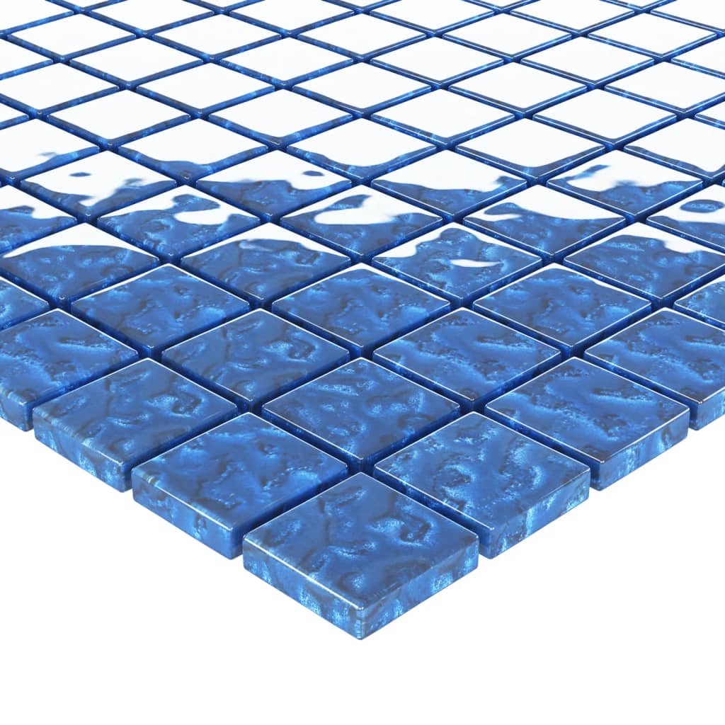Mosaikfliser 11 stk. 30x30 cm glas blå - number 5.