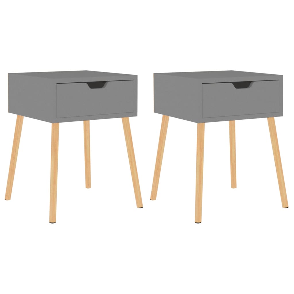 Bedside tables pc. 40x40x56 cm engineered wood - grey, 2 - number 2.