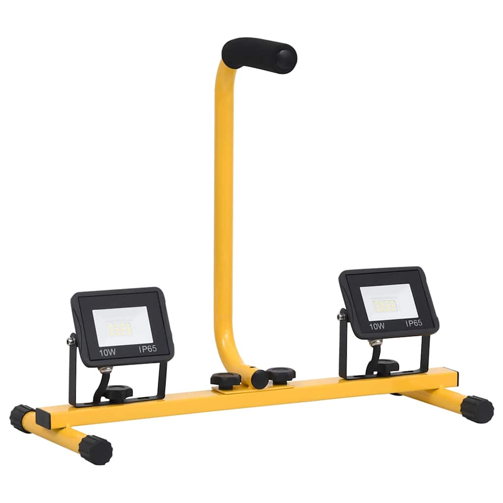 Led-projektør med håndtag 2x10 w varmt hvidt lys - number 4.