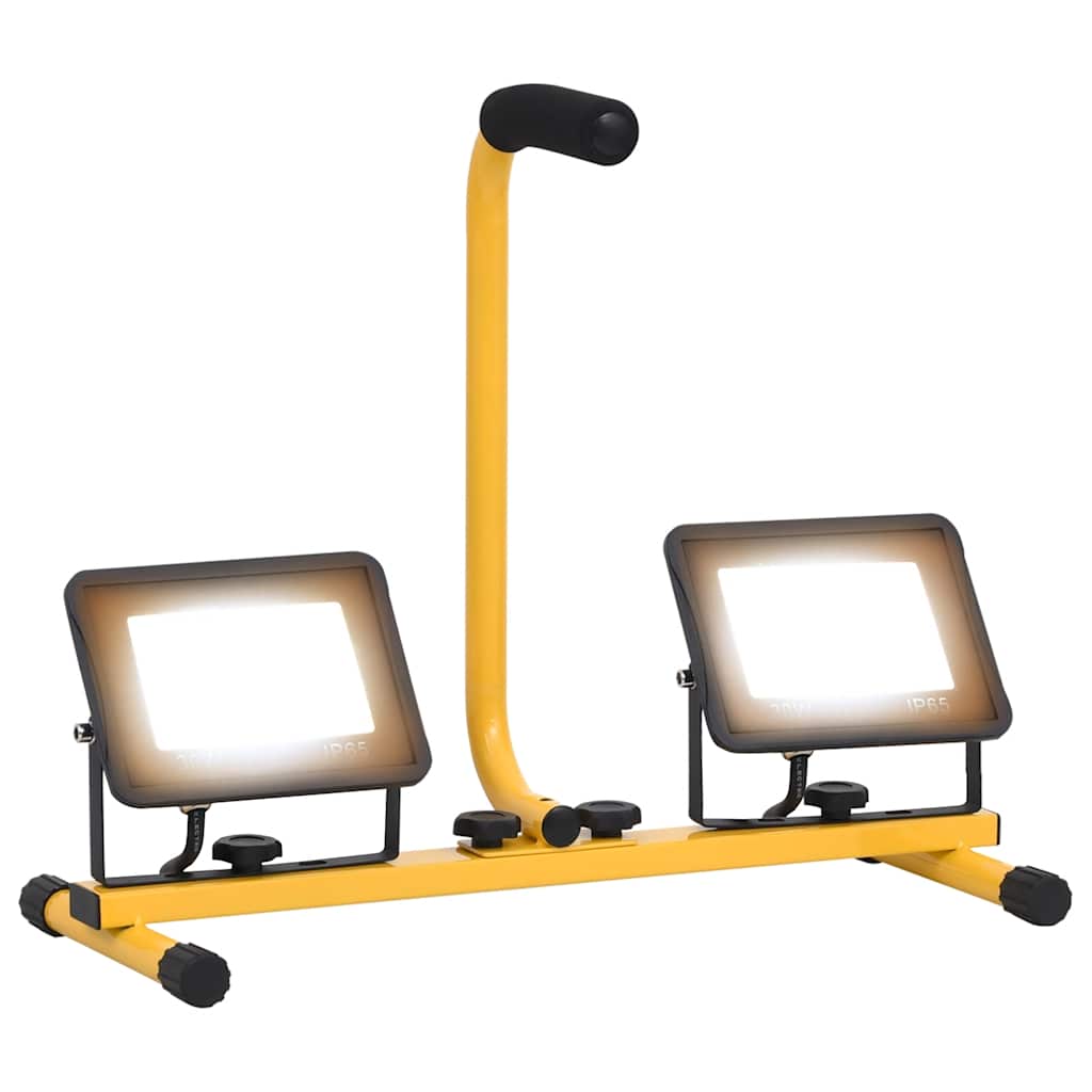 Led-projektør med håndtag 2x30 w varm hvid - number 1.