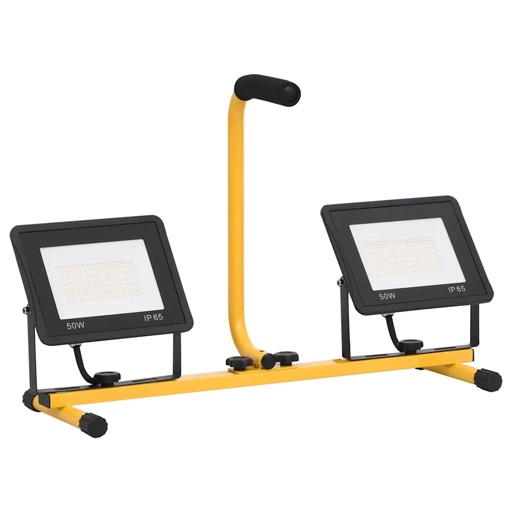 Led-projektør med håndtag 2x50 w varm hvid - number 2.