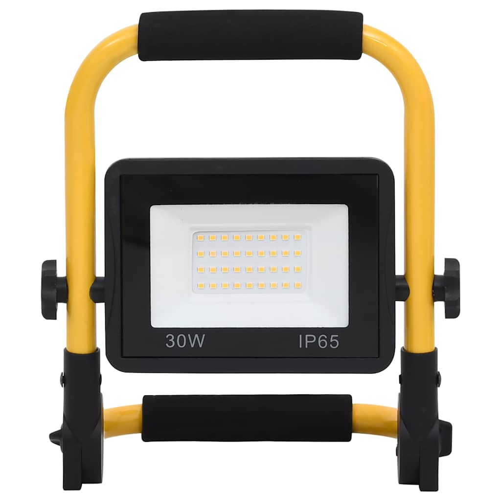 Led-projektør med håndtag 30 w varmt hvidt lys - number 3.