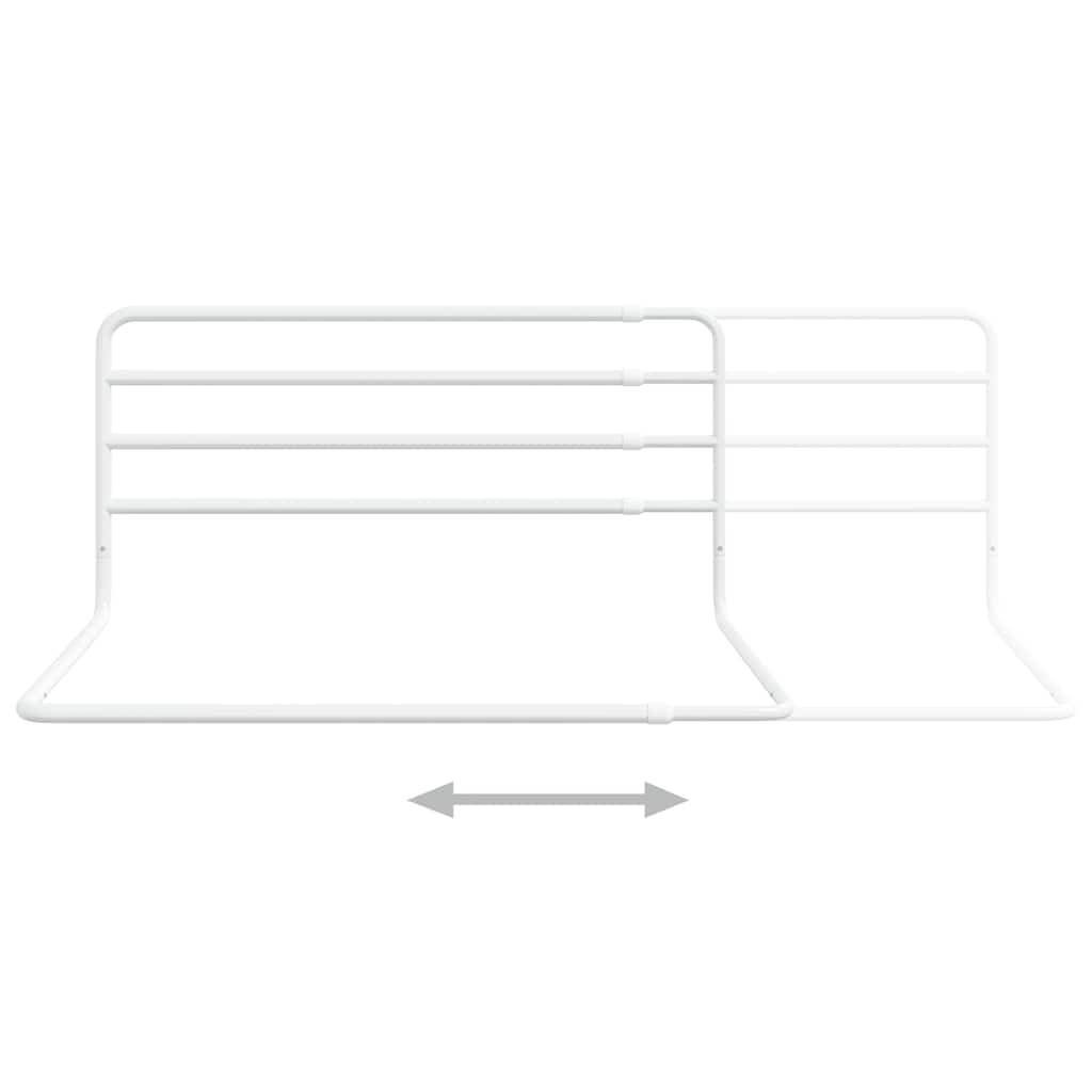 Ogradica za dječji krevet (76-137)x55 cm željezo bijelo - number 6.