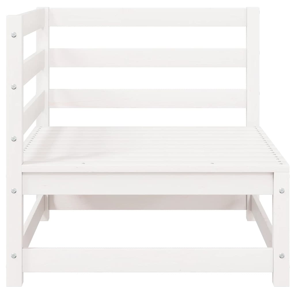 Hjørnedele til havesofa 2 stk. massivt fyrretræ - hvid, 1, hjørnesofa (2 stk.) - number 4.