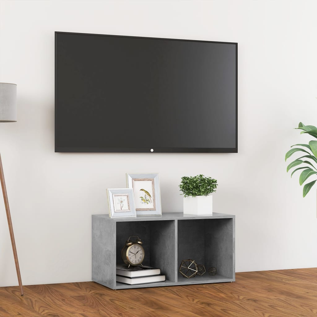 Tv-skap 72x35x36,5 cm konstruert tre - betonggrå, 72 x 35 x 36,5 cm, 1 - number 1.